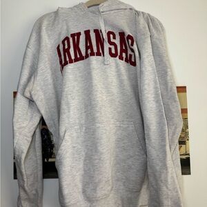 Russell Athletic Gray and Red Collegiate Sweater
